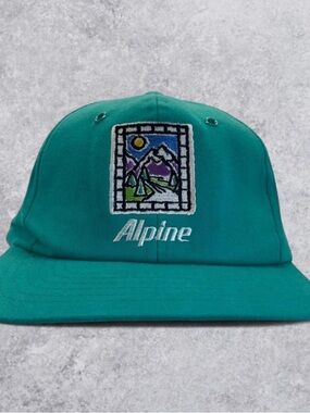 Alpine Teal Mountain Patch Cap